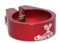 District Single Collar clamp - Anodized Red