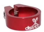 District Single Collar clamp - Anodized Red